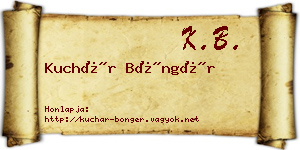 Kuchár Böngér névjegykártya
